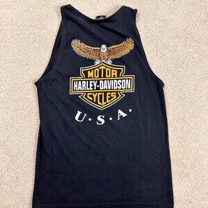 Vintage Harley-Davidson USA Eagle Crest Shield Tank Top T-Shirt Adult Medium